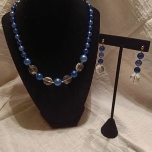Handmade Beaded Necklace earrings set